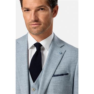 Benetti Lucas Houndstooth Waistcoat Blue