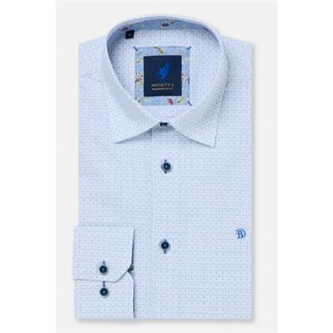 Benetti Roger Print Shirt Sky
