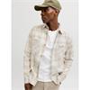 Jack & Jones Rayle Linen Check Overshirt Moonbeam