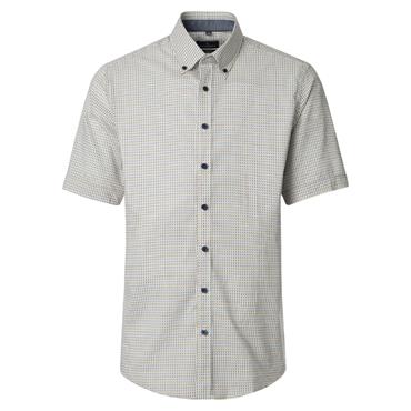 Casa Moda Print Short Sleeve Shirt Blue