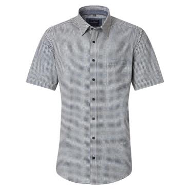 Casa Moda Print Short Sleeve Shirt Yellow