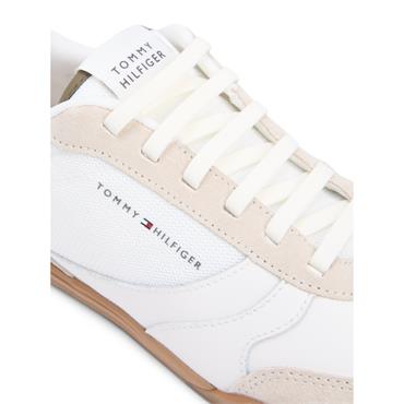 Tommy Hilfiger Low-Profile Leather Mix Sneaker Beige