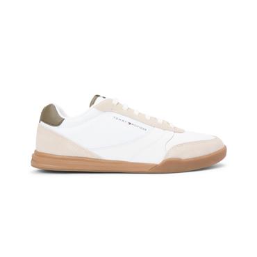 Tommy Hilfiger Low-Profile Leather Mix Sneaker Beige