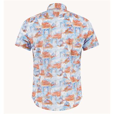 A Fish Named Fred Island Short Sleeve Shirt Orange