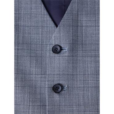 Daniel Grahame Daryl Check Waistcoat Grey