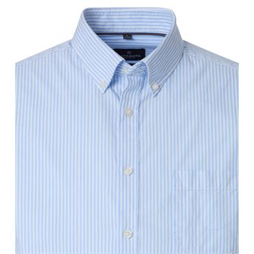 Casa Moda Stripe Short Sleeve Shirt Blue