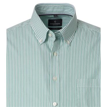 Casa Moda Stripe Short Sleeve Shirt Green