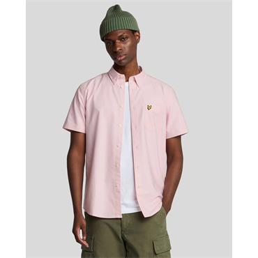 Lyle & Scott Short Sleeve Oxford Shirt Pink