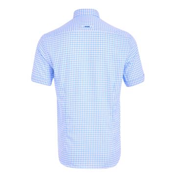 André Barrow Check Short Sleeve Shirt  Blue