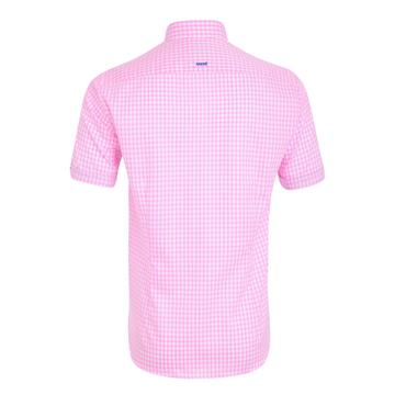 André Barrow Check Short Sleeve Shirt  Pink