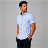 Tom Penn Shirt Sleeve Oxford Stripe Shirt Sky