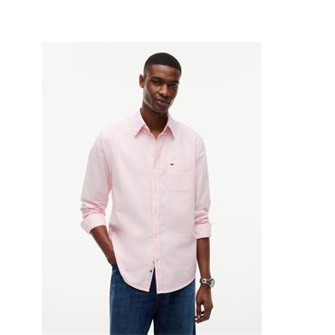 Tommy Jeans Stripe Oxford Shirt Pink