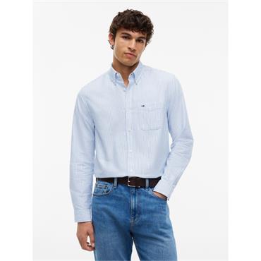 Tommy Jeans Stripe Oxford Shirt Blue Tide