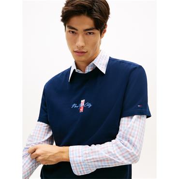 Tommy Jeans Sign Block Tee Navy