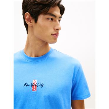 Tommy Jeans Sign Block Tee Blue
