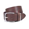 Miguel Bellido Punched Leather Jeans Belt Tan