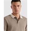 Farah Clement Textured Polo Tee Stone