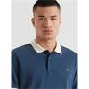 Farah Clement Textured Polo Tee Aegean