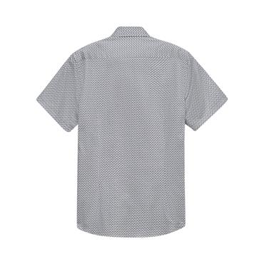 Bugatti Print Short Sleeve Shirt Beige
