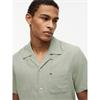 Tommy Jeans Linen Short Sleeve Shirt Olive