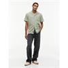 Tommy Jeans Linen Short Sleeve Shirt Olive