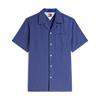 Tommy Jeans Linen Short Sleeve Shirt Blue Storm
