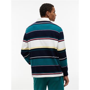 Tommy Jeans Stripe Rugby Shirt Navy