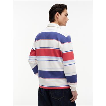 Tommy Jeans Stripe Rugby Shirt Ecru