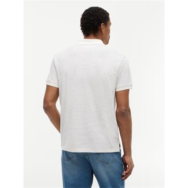 Tommy Hilfiger Micoprint Pique Polo Ivory