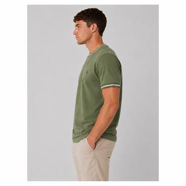 Tom Penn Trim T Shirt Khaki