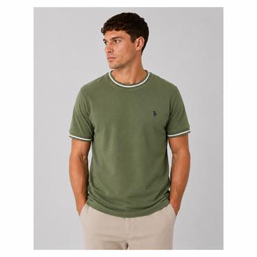 Tom Penn Trim T Shirt Khaki