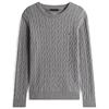 Tommy Hilfiger Classic Cotton Cable Crew Knit Grey