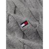 Tommy Hilfiger Classic Cotton Cable Crew Knit Grey