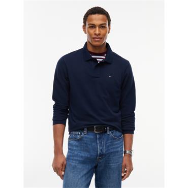 Tommy Jeans Essential Long Sleeve Polo  Dark Blue