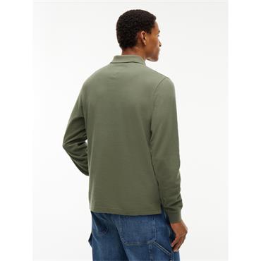 Tommy Jeans Essential Long Sleeve Polo  Green
