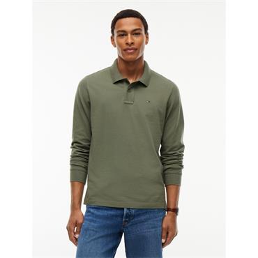 Tommy Jeans Essential Long Sleeve Polo  Green