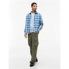 Tommy Jeans Dobby Check Shirt Blue