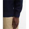 Barbour Herringbone Knittted 1/4 Zip Navy