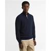 Barbour Herringbone Knittted 1/4 Zip Navy