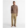 Barbour Herringbone Knittted 1/4 Zip Stone