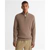Barbour Herringbone Knittted 1/4 Zip Stone