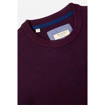 Benetti Julius Crew Neck Jumper Bordo