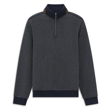 Bugatti Quarter-Zip Sweatshirt Navy