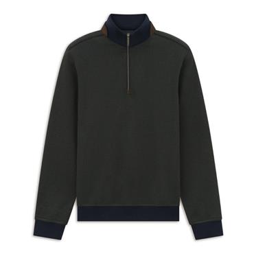 Bugatti Quarter-Zip Sweatshirt Green