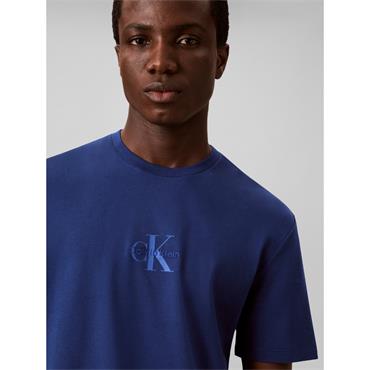 Calvin Klein Jeans Micro Monologo Graphic T-Shirt Estate Blue