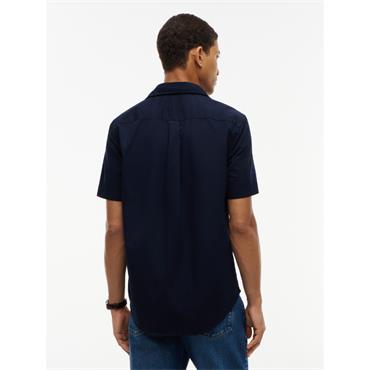 Tommy Hilfiger Flex Poplin Short Sleeve Shirt Navy