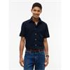 Tommy Hilfiger Flex Poplin Short Sleeve Shirt Navy