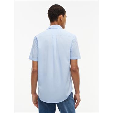 Tommy Hilfiger Flex Poplin Short Sleeve Shirt Blue