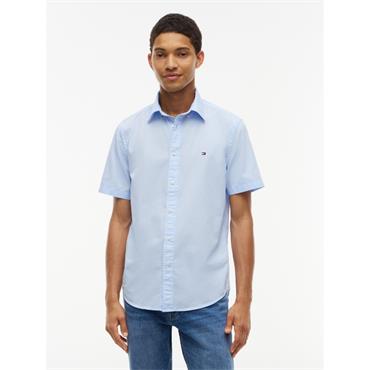 Tommy Hilfiger Flex Poplin Short Sleeve Shirt Blue