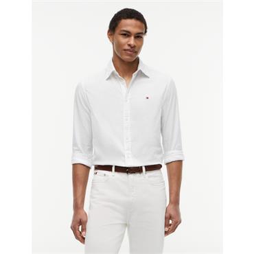 Tommy Hilfiger Flex Poplin Mini Print Shirt White